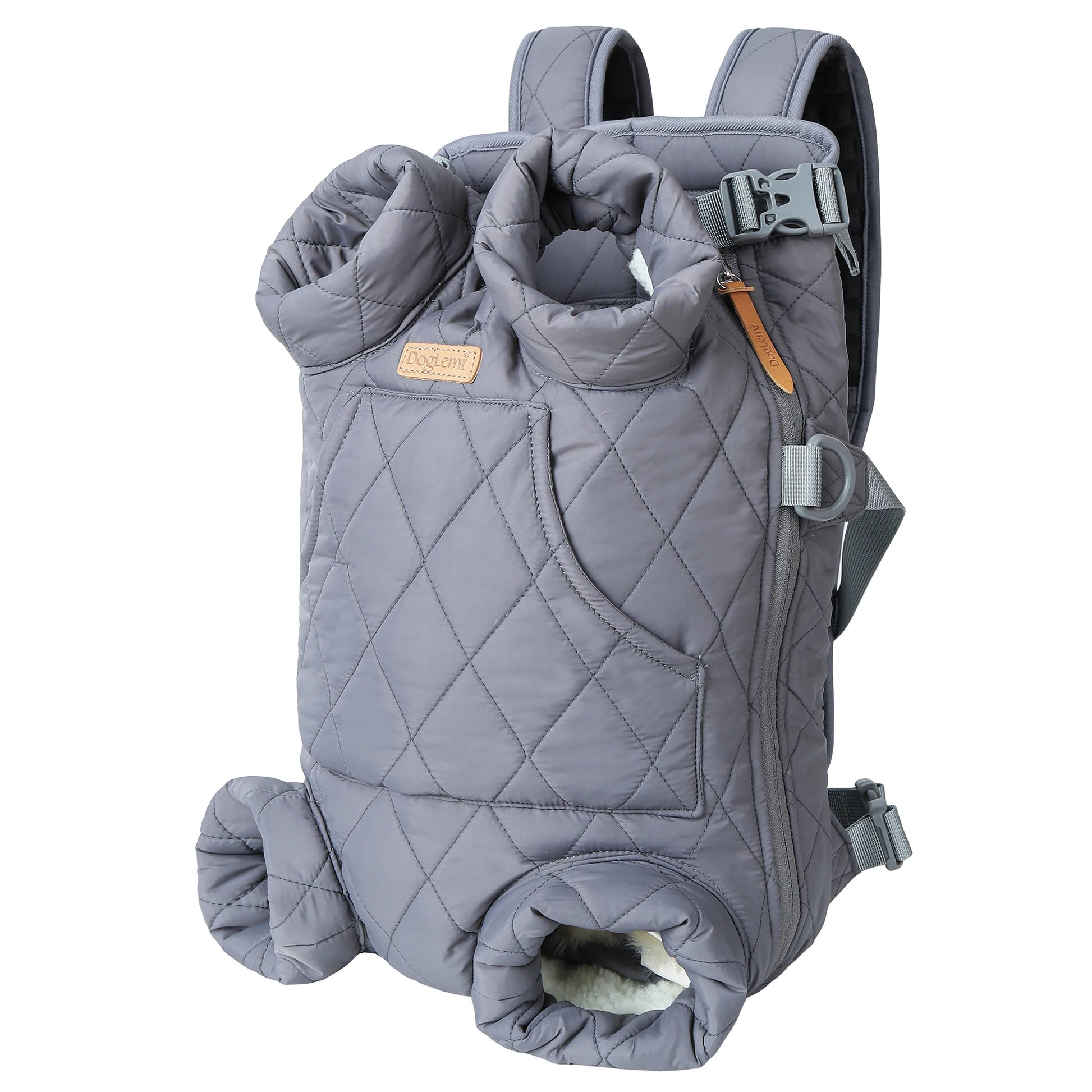 Winter Pet Dog Backpack - Insulated Warm Cat Carrier, Hands-Free Portable Travel Bag for Small Dogs, Windproof and Safe