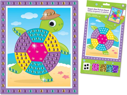 Mosaic Art Kit for Kids - Turtle Themed Sticker and Diamond Craft Set for Creative Activities